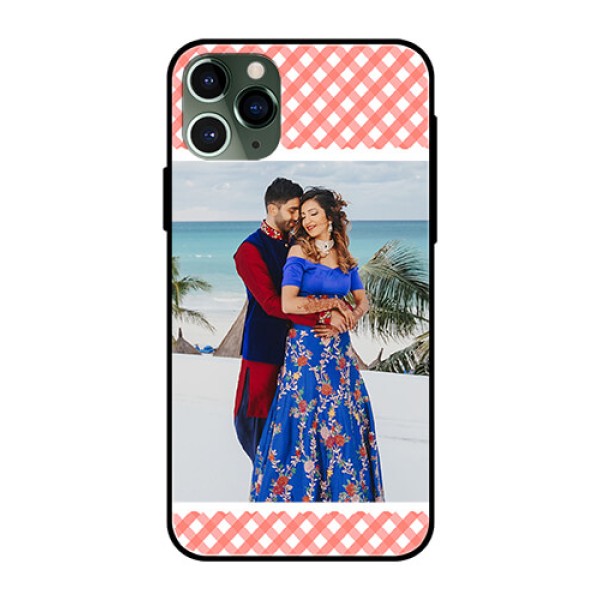 Apple iPhone 11 Pro Personalized Glass Phone Case - Pink Pattern Design Apple iPhone 11 Pro Personalized Glass Phone Case - Pink Pattern Design