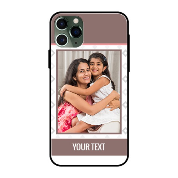 Apple iPhone 11 Pro Photo Printing on Glass Case  - Simple Diamond Design