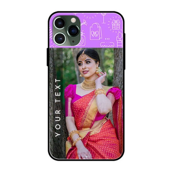 Apple iPhone 11 Pro Custom Glass Mobile Case - Birthday Icons Design Apple iPhone 11 Pro Custom Glass Mobile Case - Birthday Icons Design