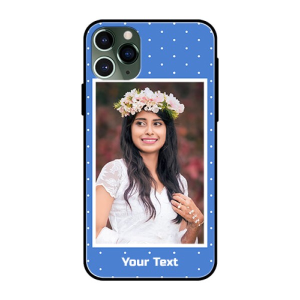 Apple iPhone 11 Pro Photo Printing on Glass Case  - Polka dots design
