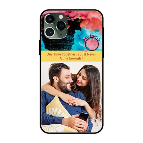 Apple iPhone 11 Pro Custom Glass Mobile Case - Quote with Acrylic Painting Design Apple iPhone 11 Pro Custom Glass Mobile Case - Quote with Acrylic Painting Design