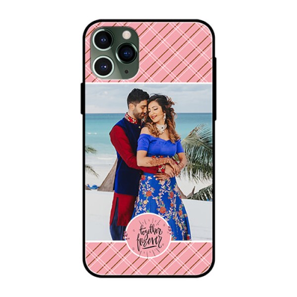 Apple iPhone 11 Pro Personalized Glass Phone Case  - Together Forever Design