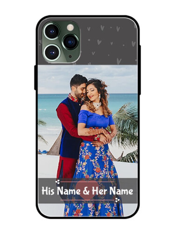 Custom Apple iPhone 11 Pro Custom Glass Mobile Case  - Buy Love Design with Photo Online