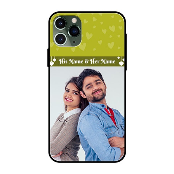 Apple iPhone 11 Pro Custom Glass Phone Case  - You & Me Heart Design