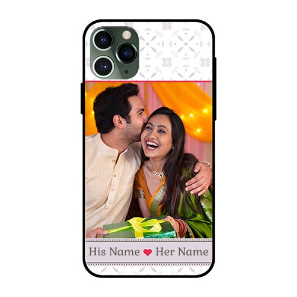 Apple iPhone 11 Pro Custom Glass Mobile Case - with Photo and Ethnic Design Apple iPhone 11 Pro Custom Glass Mobile Case - with Photo and Ethnic Design