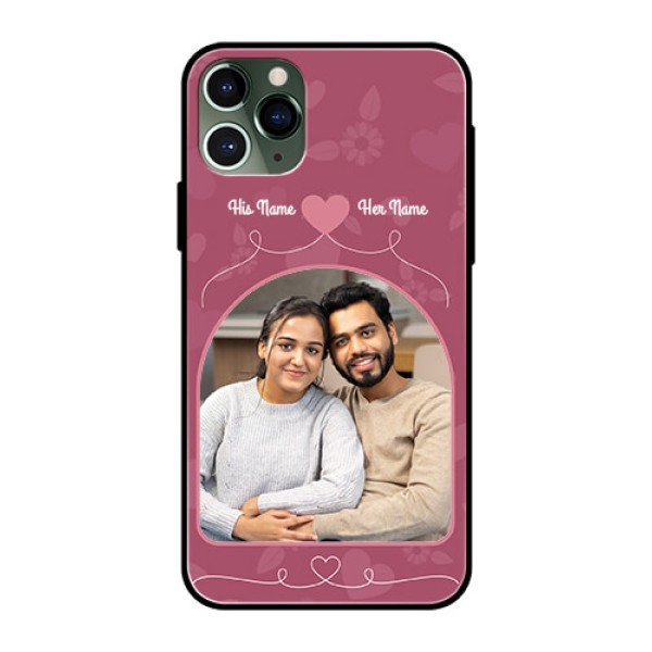 Apple iPhone 11 Pro Photo Printing on Glass Case - Love Floral Design Apple iPhone 11 Pro Photo Printing on Glass Case - Love Floral Design