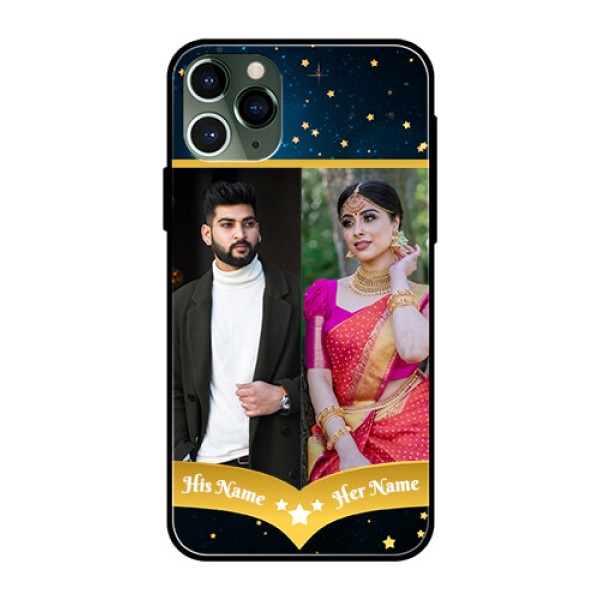 Apple iPhone 11 Pro Custom Glass Phone Case  - Galaxy Stars Backdrop Design