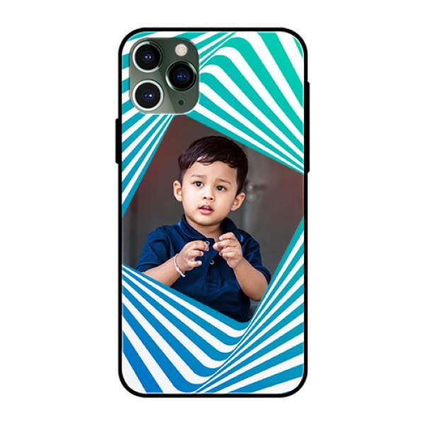 Apple iPhone 11 Pro Personalized Glass Phone Case  - Abstract Spiral Design