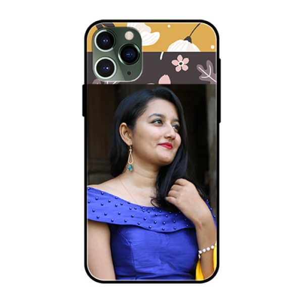 Apple iPhone 11 Pro Custom Glass Phone Case - Stylish Floral Design Apple iPhone 11 Pro Custom Glass Phone Case - Stylish Floral Design