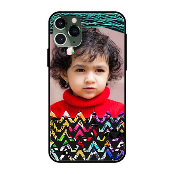 Apple iPhone 11 Pro Personalized Glass Phone Case  - Neon Abstract Design