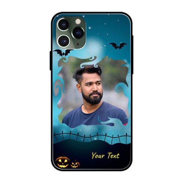 Apple iPhone 11 Pro Custom Glass Phone Case - Halloween frame design Apple iPhone 11 Pro Custom Glass Phone Case - Halloween frame design