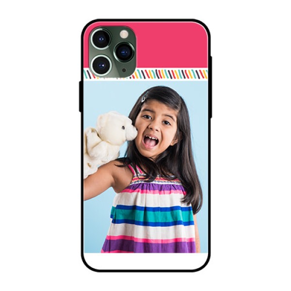 Apple iPhone 11 Pro Personalized Glass Phone Case  - Line art design