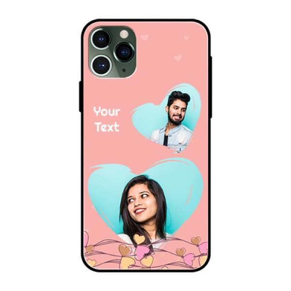 Apple iPhone 11 Pro Custom Glass Mobile Case - Love Doodle Design Apple iPhone 11 Pro Custom Glass Mobile Case - Love Doodle Design