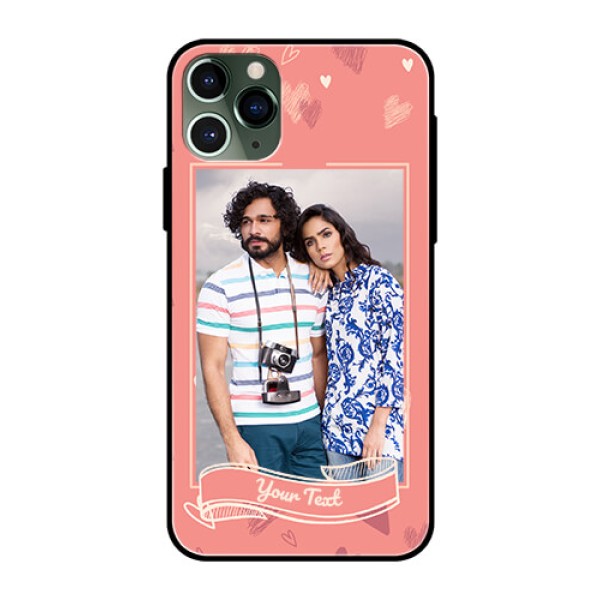 Apple iPhone 11 Pro Custom Glass Phone Case  - Love doodle art Design