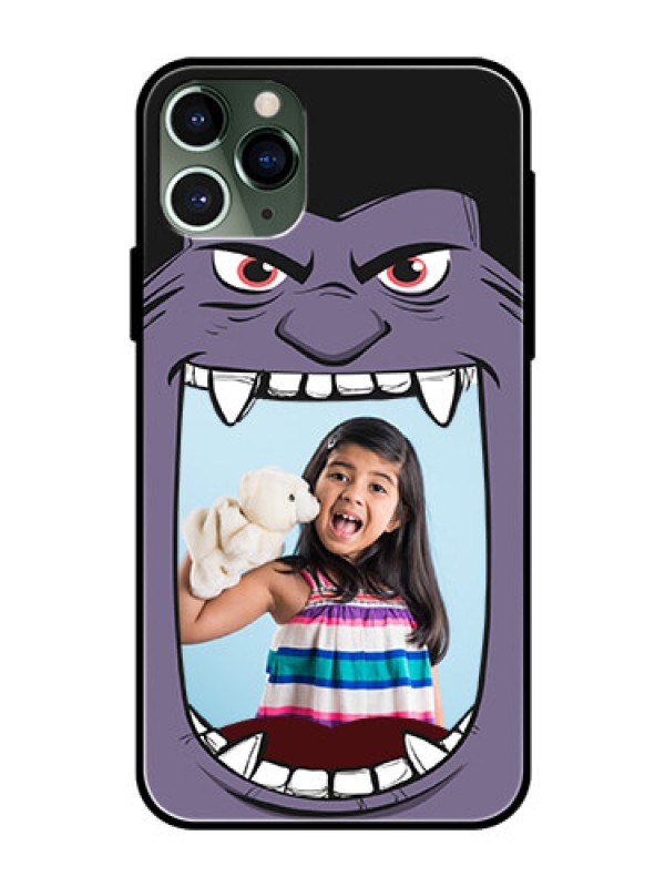Custom Apple iPhone 11 Pro Custom Glass Phone Case  - Angry Monster Design