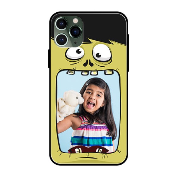 Apple iPhone 11 Pro Personalized Glass Phone Case - Cartoon monster back case Design Apple iPhone 11 Pro Personalized Glass Phone Case - Cartoon monster back case Design
