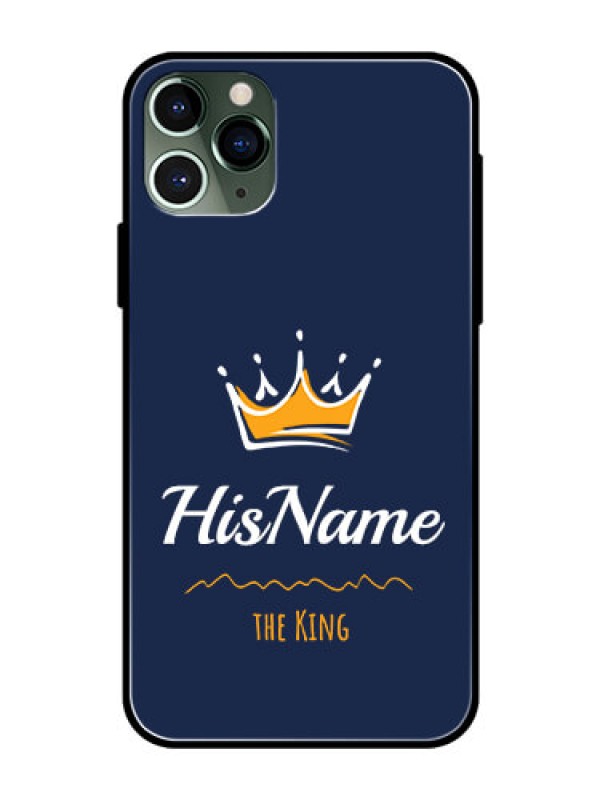 Custom Iphone 11 Pro Glass Phone Case King with Name
