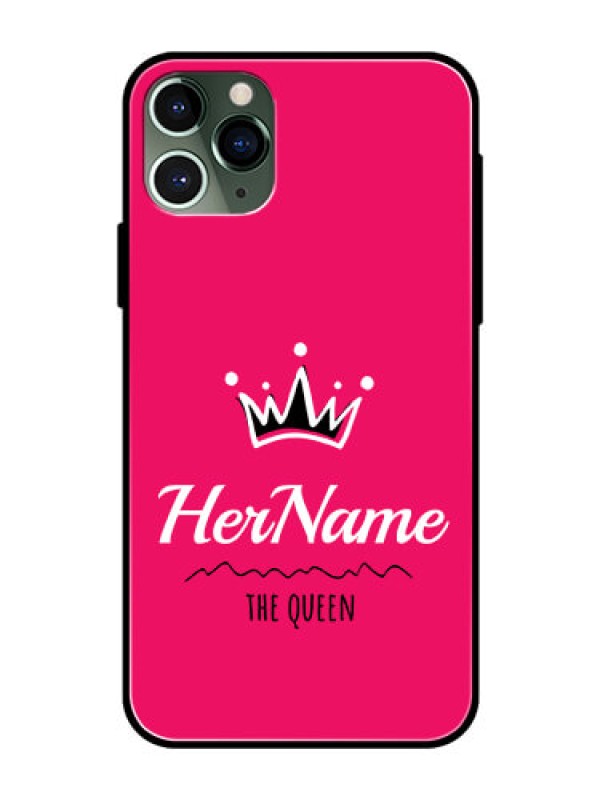 Custom Iphone 11 Pro Glass Phone Case Queen with Name