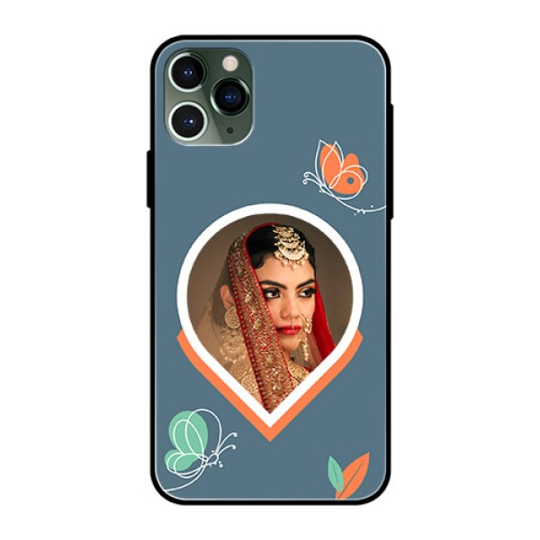 iPhone 11 Pro Custom Glass Mobile Case - Droplet Butterflies Design iPhone 11 Pro Custom Glass Mobile Case - Droplet Butterflies Design