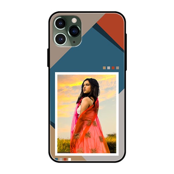 iPhone 11 Pro Personalized Glass Phone Case - Retro color pallet Design iPhone 11 Pro Personalized Glass Phone Case - Retro color pallet Design