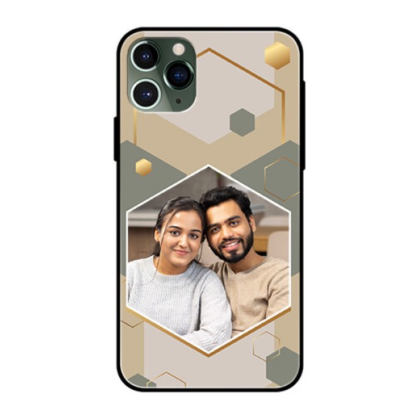iPhone 11 Pro Photo Printing on Glass Case - Stylish Hexagon Pattern Design iPhone 11 Pro Photo Printing on Glass Case - Stylish Hexagon Pattern Design
