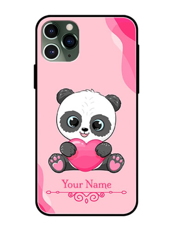 Custom iPhone 11 Pro Custom Glass Mobile Case - Cute Panda Design