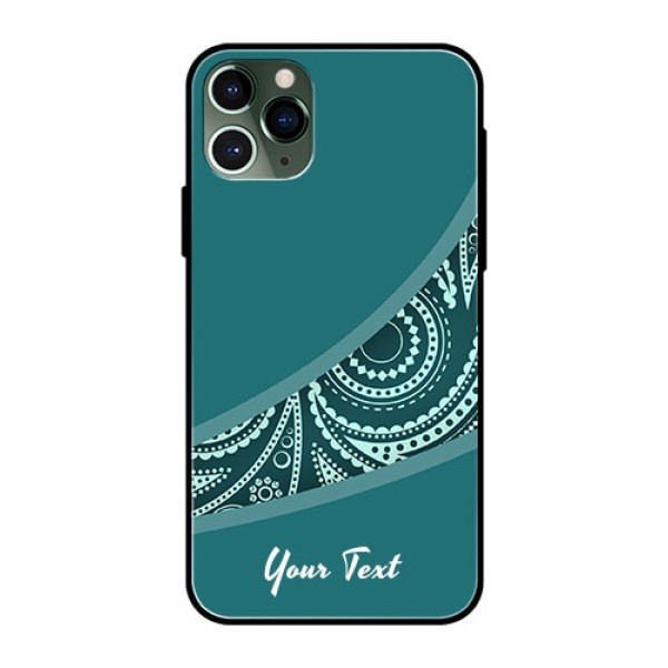 iPhone 11 Pro Photo Printing on Glass Case - semi visible floral Design