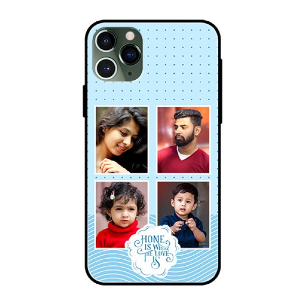 iPhone 11 Pro Custom Glass Phone Case - Cute love quote with 4 pic upload Design iPhone 11 Pro Custom Glass Phone Case - Cute love quote with 4 pic upload Design