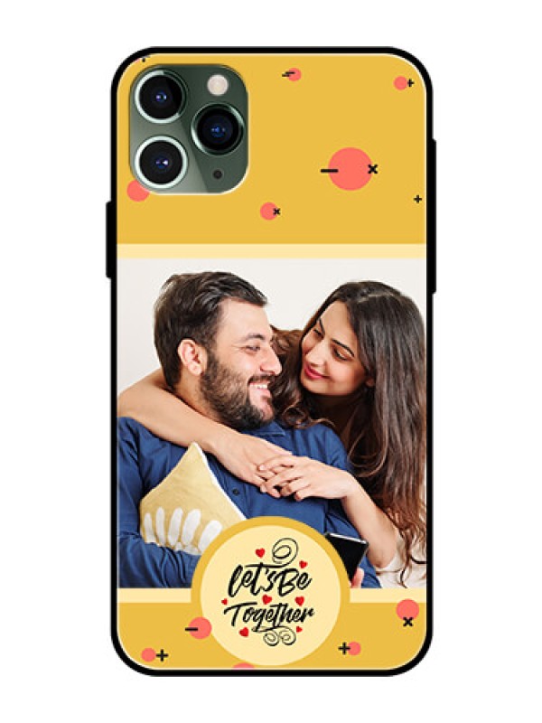 Custom iPhone 11 Pro Photo Printing on Glass Case - Lets be Together Design