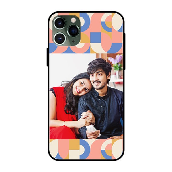 iPhone 11 Pro Photo Printing on Glass Case - Semi-circle Maze Pattern Design iPhone 11 Pro Photo Printing on Glass Case - Semi-circle Maze Pattern Design