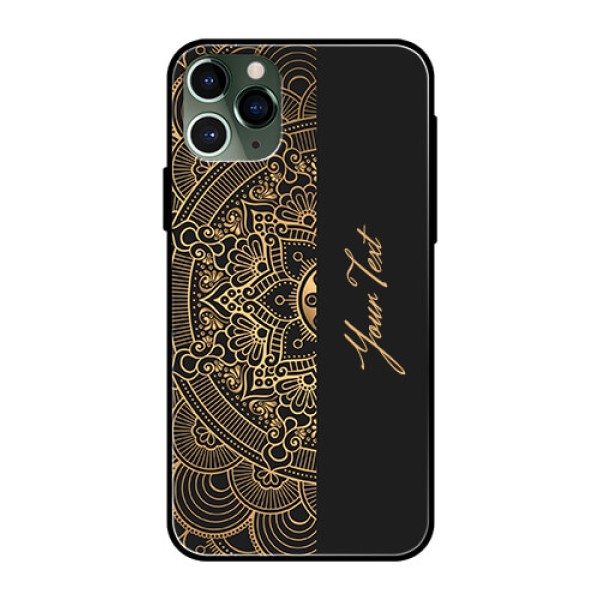 iPhone 11 Pro Photo Printing on Glass Case - Mandala art with custom text Design iPhone 11 Pro Photo Printing on Glass Case - Mandala art with custom text Design