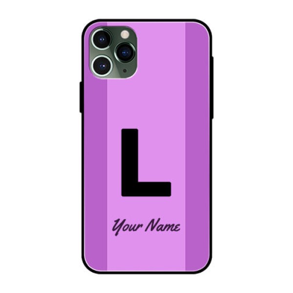 iPhone 11 Pro Custom Glass Phone Case - Tricolor custom text Design iPhone 11 Pro Custom Glass Phone Case - Tricolor custom text Design