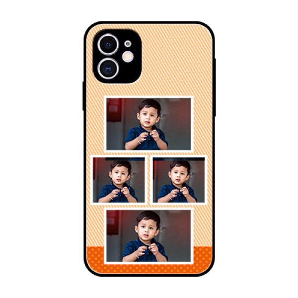 Apple iPhone 11 Photo Printing on Glass Case  - Bulk Photos Upload Design