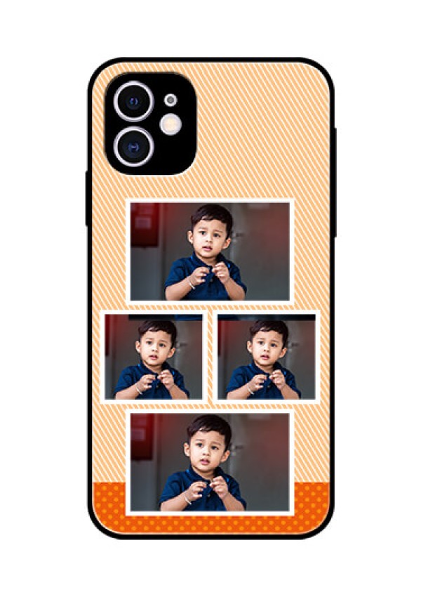 Apple iPhone 11 Photo Printing on Glass Case  - Bulk Photos Upload Design