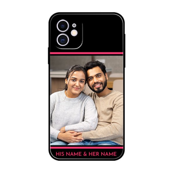 Apple iPhone 11 Custom Glass Mobile Case  - with Add Text Design