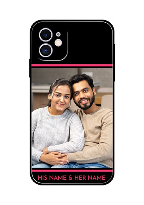 Apple iPhone 11 Custom Glass Mobile Case  - with Add Text Design