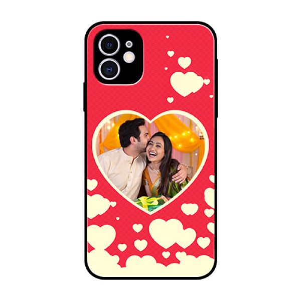 Apple iPhone 11 Custom Glass Mobile Case  - Love Symbols Phone Cover Design
