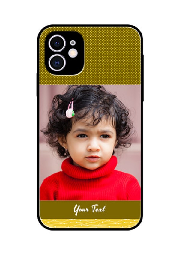 Apple iPhone 11 Custom Glass Phone Case  - Simple Green Color Design