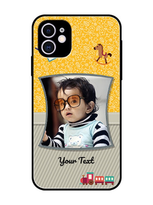 Custom Apple iPhone 11 Personalized Glass Phone Case  - Baby Picture Upload Design