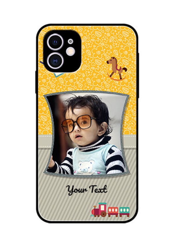 Apple iPhone 11 Personalized Glass Phone Case  - Baby Picture Upload Design