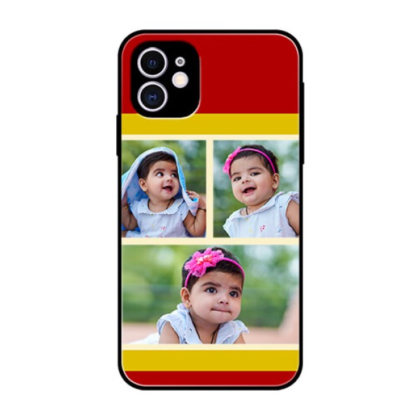 Apple iPhone 11 Custom Glass Mobile Case - Multiple Pic Upload Design Apple iPhone 11 Custom Glass Mobile Case - Multiple Pic Upload Design