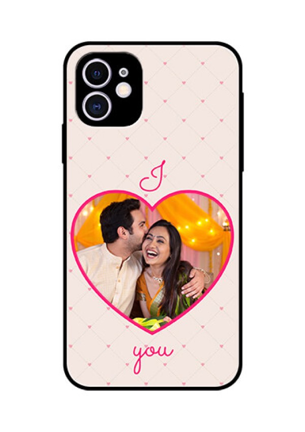 Apple iPhone 11 Custom Glass Mobile Case  - Heart Shape Design