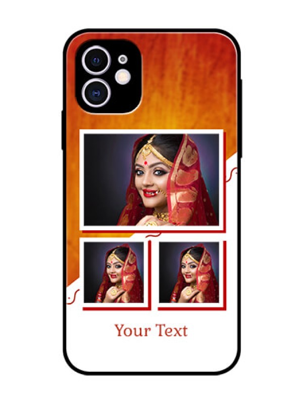 Custom Apple iPhone 11 Custom Glass Phone Case  - Wedding Memories Design