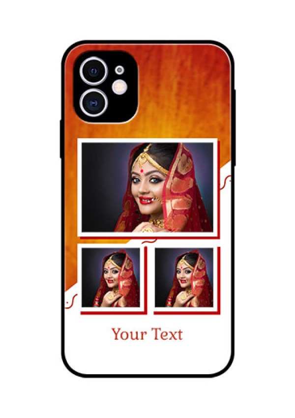 Apple iPhone 11 Custom Glass Phone Case  - Wedding Memories Design