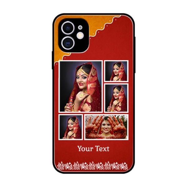Apple iPhone 11 Personalized Glass Phone Case - Wedding Pic Upload Design Apple iPhone 11 Personalized Glass Phone Case - Wedding Pic Upload Design