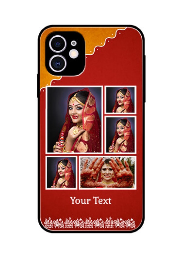 Apple iPhone 11 Personalized Glass Phone Case  - Wedding Pic Upload Design