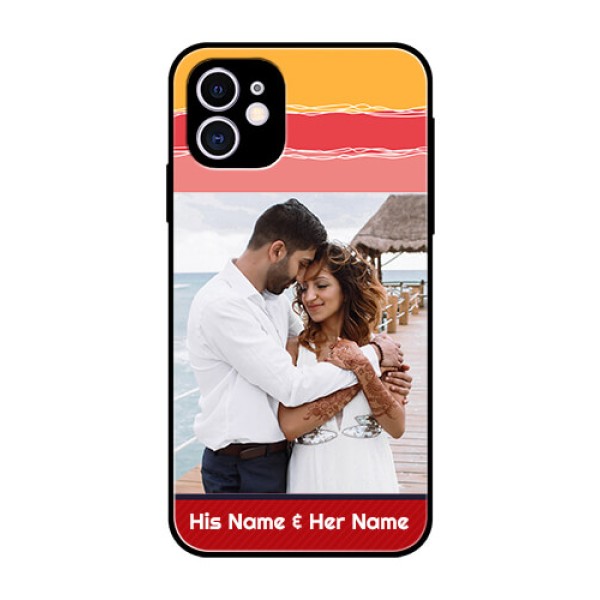 Apple iPhone 11 Custom Glass Mobile Case  - Colorful Case Design