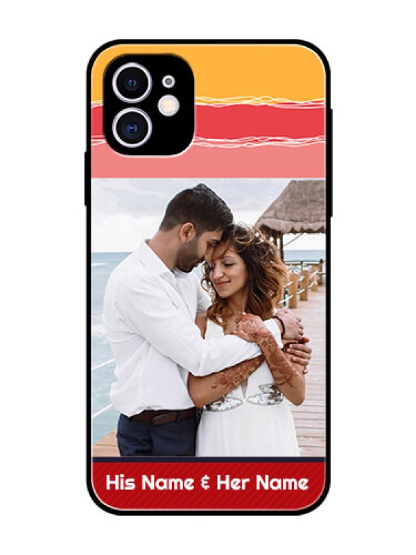Custom Apple iPhone 11 Custom Glass Mobile Case  - Colorful Case Design