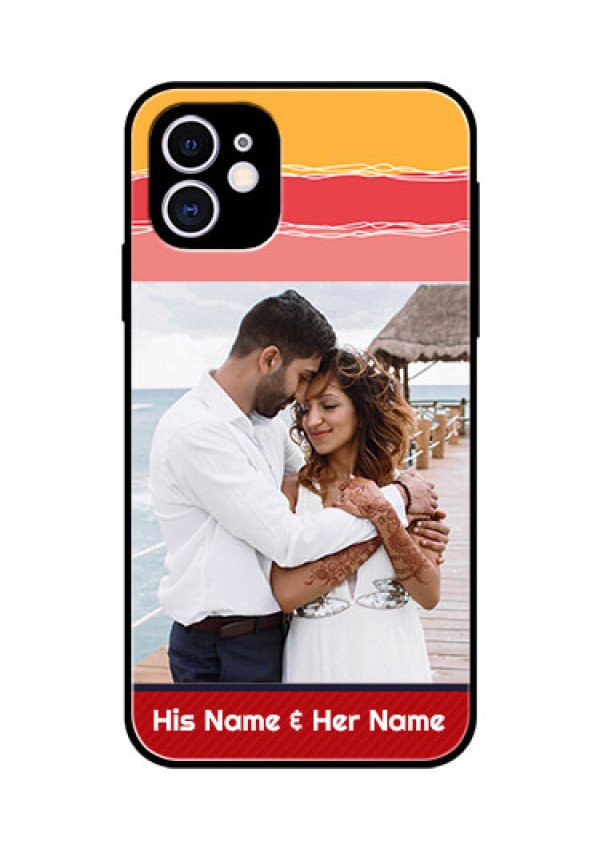 Apple iPhone 11 Custom Glass Mobile Case  - Colorful Case Design
