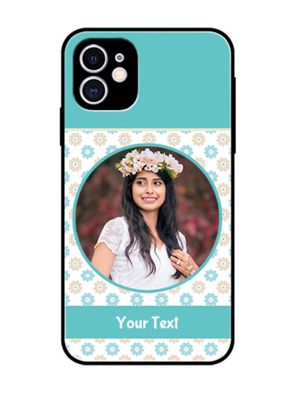 Custom Apple iPhone 11 Custom Glass Mobile Case  - Beautiful Flowers Design